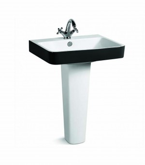 مغسلة أفرنجي  اوتس اسود و أبيض  صيني 65*48*80سم # 3027B-1