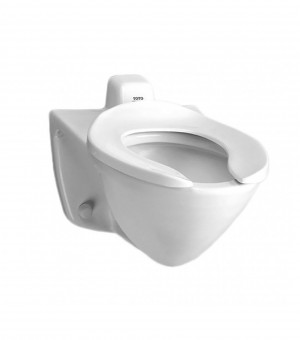 كرسي أفرنجي معلق أبيض - صناعة فتنامي  مع غطاء امريكي وسيفون مخفي TEF75LNV100 # TOTO - CST-708EH  