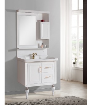 طقم مغسلة PVC حوض  مع مرايا  صيني 80 × 47 سم  #  YJ-0067