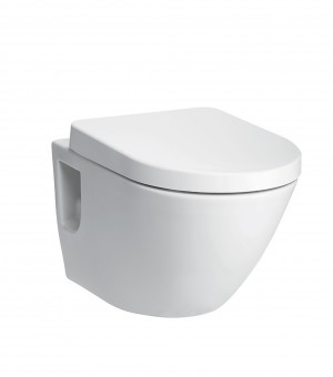 كرسي أفرنجي معلق أبيض 18 سم  مع غطاء (SOFT CLOSE) تصريف ترنيدو- صناعة فتنامي # TOTO - BASIC+ / C762E