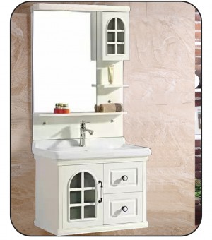 طقم مغسلة PVC حوض   مع مرايا  صيني 80 × 47 سم  #  JC-2025