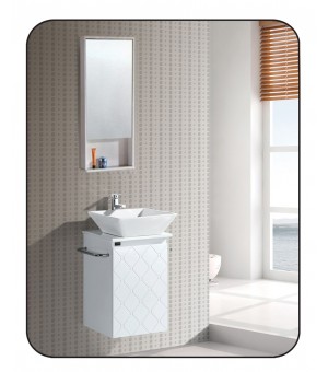 طقم مغسلة PVC حوض ومرايا باب صيني 41 × 41 سم # JC-9080