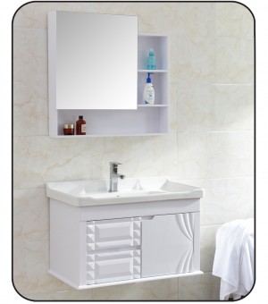 طقم مغسلة PVC حوض ومرايا باب 80 × 47 سم # JC-A1063 طقم مغسلة PVC حوض ومرايا باب 80 × 47 سم # JC-A1063