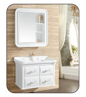 طقم مغسلة PVC حوض  مع مرايا  صيني 80 × 47 سم  #  JC-2021