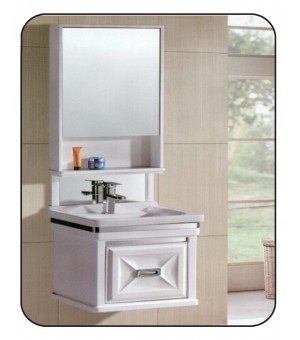 طقم مغسلة PVC حوض ومرايا باب صيني  50 × 47 سم  # J-4067