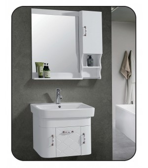 طقم مغسلة PVC حوض و دولاب مع مرايا صيني 46 × 60 سم -W-162 طقم مغسلة PVC حوض و دولاب مع مرايا صيني 46 × 60 سم -W-162