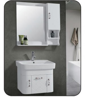 طقم مغسلة PVC حوض و دولاب مع مرايا صيني 46 × 60 سم -W-162 طقم مغسلة PVC حوض و دولاب مع مرايا صيني 46 × 60 سم -W-162