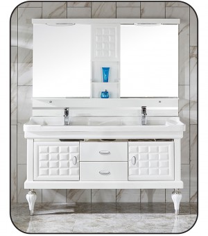 طقم مغسلة PVC حوضين مع مرايا 120× 47سم # YJ-0002 طقم مغسلة PVC حوضين مع مرايا 120× 47سم # YJ-0002