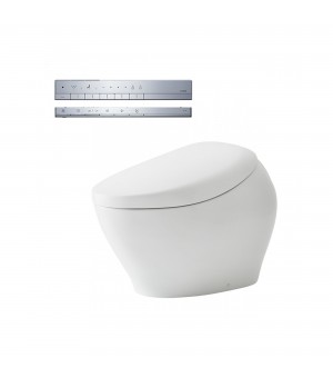 كرسي أفرنجي ارضي 30سم يعمل بالتقنيه الذكية وغطاء اتوماتيك مع ريموت كنترول سلفر - صناعة ياباني #TOTO NEOREST NX - CS900VL