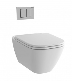 كرسي أفرنجي معلق أبيض 18سم مع غطاء (SOFT CLOSE) - صناعة اندونيسي #   TOTO - ALISEI - CW274JWS