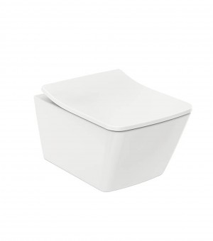 كرسي أفرنجي معلق أبيض 18سم مع غطاء الماني (SOFT CLOSE) تصريف تريندو - صناعة تايلاندي # TOTO - CW522A