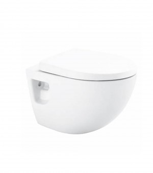 كرسي أفرنجي معلق أبيض 18سم مع غطاء  - صناعة اندونيسي # TOTO - CW580ME