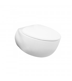 كرسي أفرنجي معلق أبيض 18 سم مع غطاء  - صناعة اندونيسي # TOTO - LE MUSE / CW812JWS