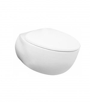 كرسي أفرنجي معلق أبيض 18 سم مع غطاء  - صناعة اندونيسي # TOTO - LE MUSE / CW812JWS