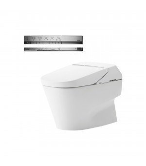 كرسي أفرنجي ارضي 30 سم يعمل بالتقنية الذكية وغطاء اوتماتيك مع الريموت كنترول سلفر   صناعة ياباني    CW992VA TOTO Neorest XH 1   3.8L / 3L PF