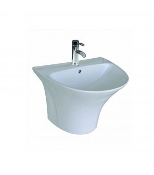 مغسلة  معلق مدور بورسلان أبيض  اوتس  صيني  56 × 43 × 42 مم # G807