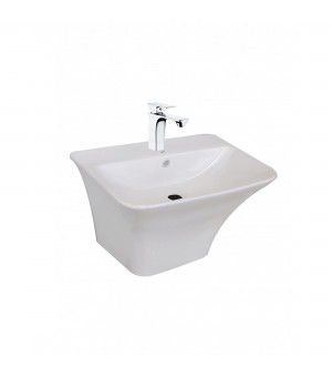 مغسلة معلق  مربع بورسلان أبيض  اوتس صيني 60 × 43 × 38 مم  # G835