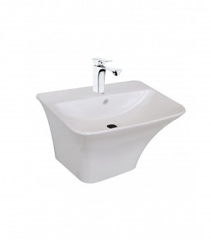 مغسلة معلق  مربع بورسلان أبيض  اوتس صيني 60 × 43 × 38 مم  # G835