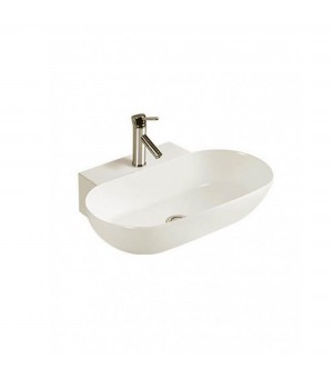 حوض مغسلة أبيض صيني 39 × 56 سم # LAD041