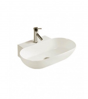 حوض مغسلة أبيض صيني 39 × 56 سم # LAD041