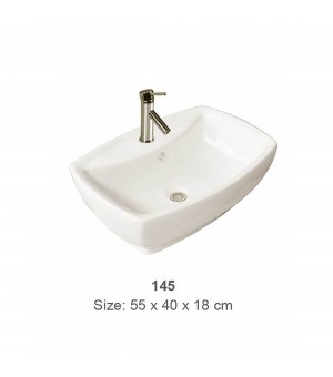 حوض مغسلة اوتس برسلان أبيض صيني  40 × 18 ×  55  سم  # M145