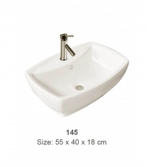 حوض مغسلة اوتس برسلان أبيض صيني  40 × 18 ×  55  سم  # M145