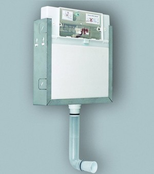 سيفون  كرسي أفرنجي  مخفي  مع ضغطة كروم 15 سم الماني #  N980 = 95721