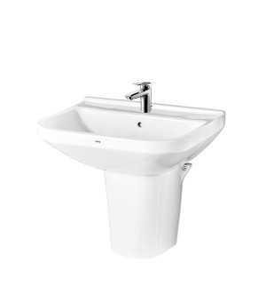 مغسلة أفرنجي معلق مربع أبيض قطعتين  مقاس 550×430×512 ملم  - صناعة هندي # TOTO - LW286CM