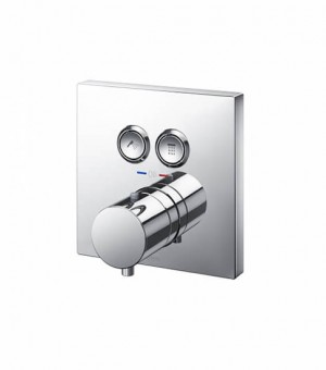 خلاط دش مخفي 2 حركة مربع يعمل بالضغط مع مفتاح تحكم في درجة حرارة الماء مع قاعدة تثبيت TBN01001 - صناعة صيني # TOTO - TBV02406B