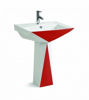 مغسلة أفرنجي اوتس احمر و أبيض صيني # C3961R