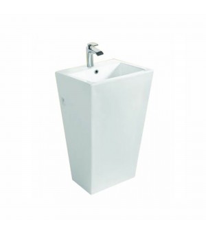 مغسلة بورسلان مربع قطعة واحدة طويل اوتس صيني 45*51*84.5سم # G003