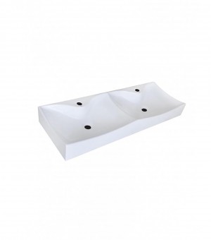 حوضين مغسلة برسلان أبيض صيني  110 × 40 × 14  سم  # K401