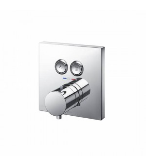 خلاط دش مخفي 2 حركة مربع يعمل بالضغط مع مفتاح تحكم في درجة حرارة الماء مع قاعدة تثبيت TBN01001 - صناعة صيني # TOTO - TBV02406B
